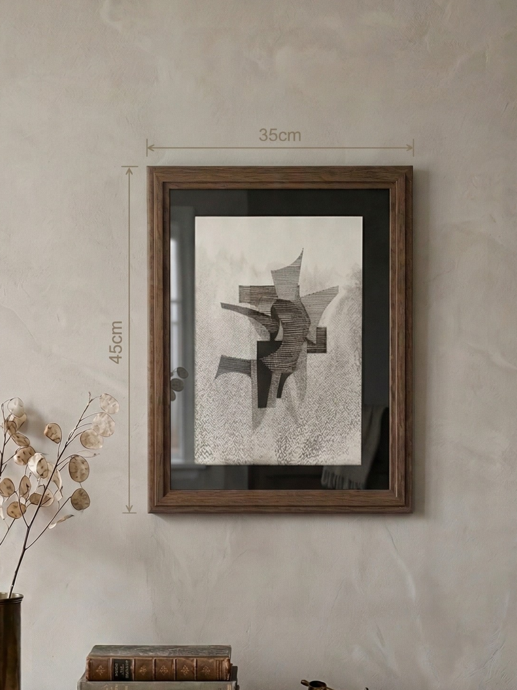 Œuvre originale sur papier encadrée, signée Eugène Eechaut, réalisée à l’encre en 1973