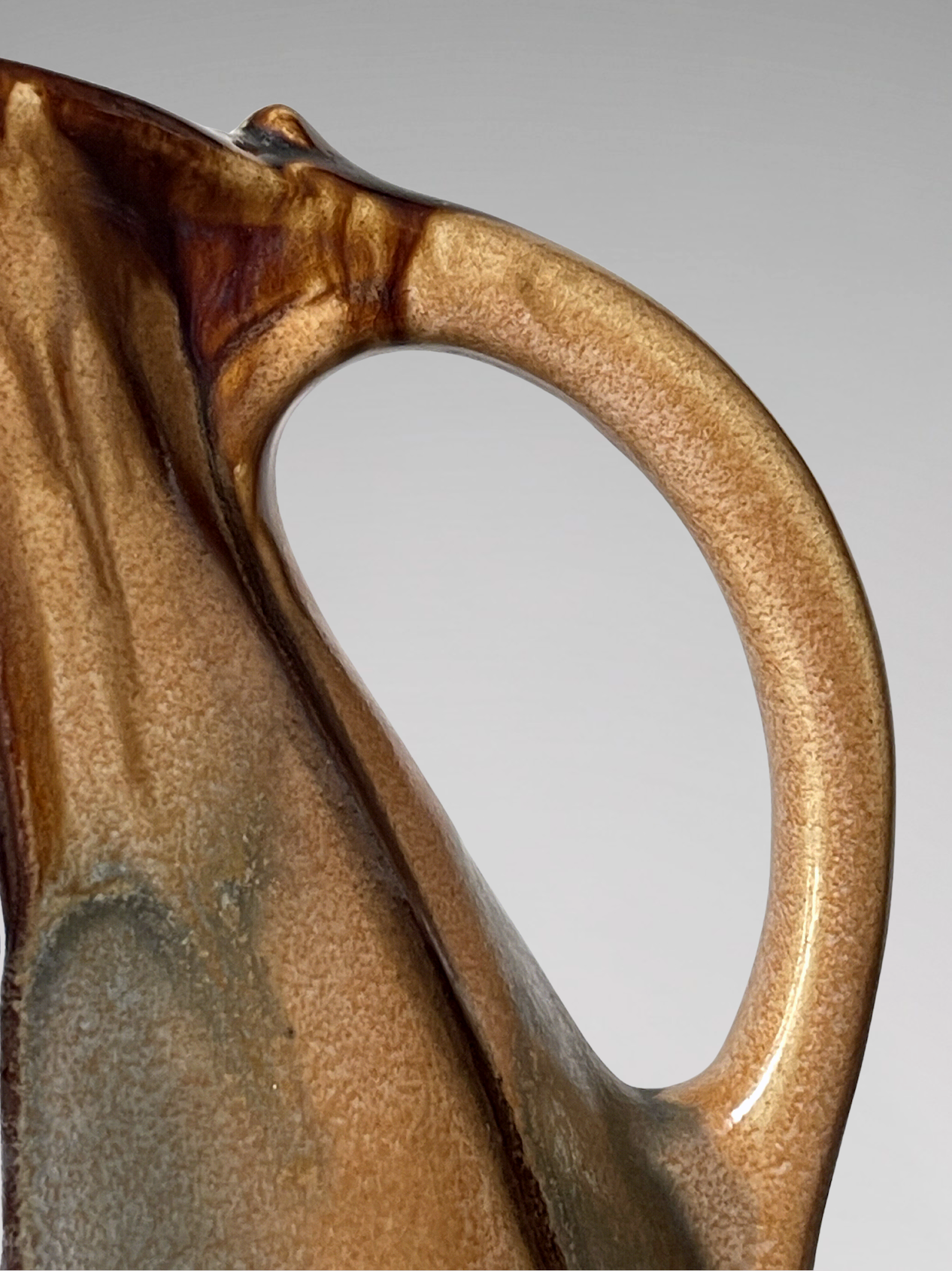 Vase pichet moderniste en céramique émaillée – Faïencerie de Thulin Belgique – modèle 199 – années 30/50