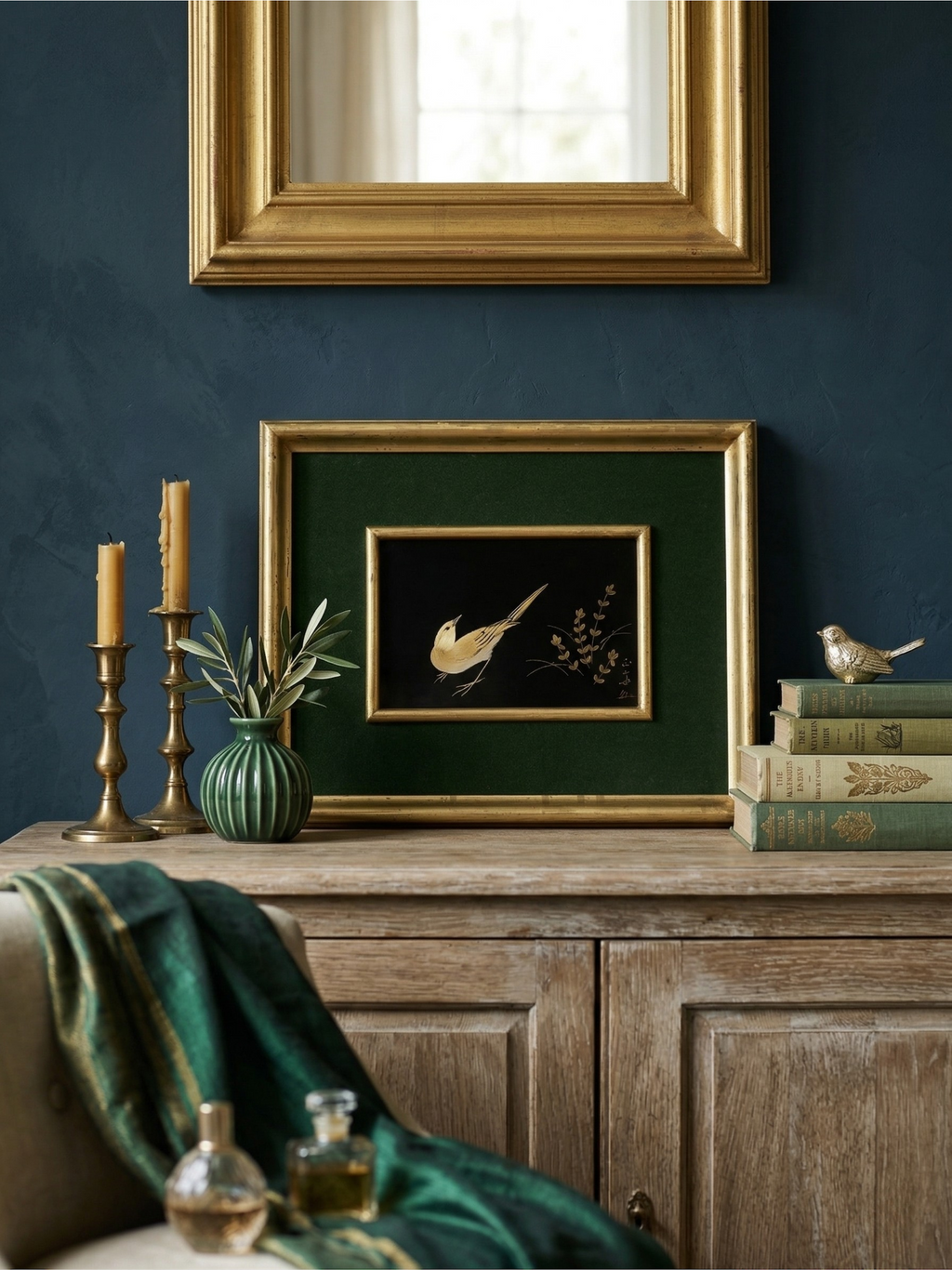 Tableau en laque japonaise incrustée – oiseau “Sekirei” – travail artisanal, édition limitée