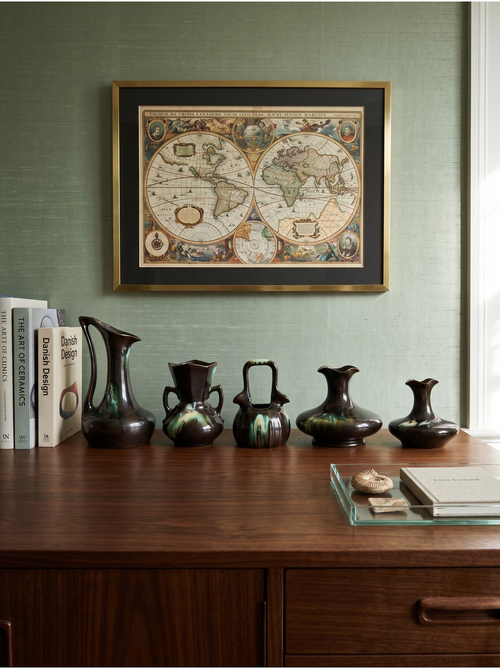 Large collection of 5 glazed Belgian modernist ceramics – Thulin / AIRAIN – Art Deco – 1930s-50s