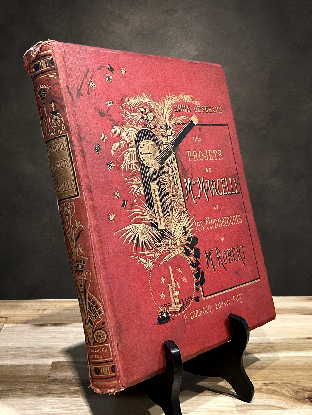 Les Projets de Mademoiselle Marcelle et les étonnements de M. Robert – Émile Desbeaux – Cartonnage illustré de 1885