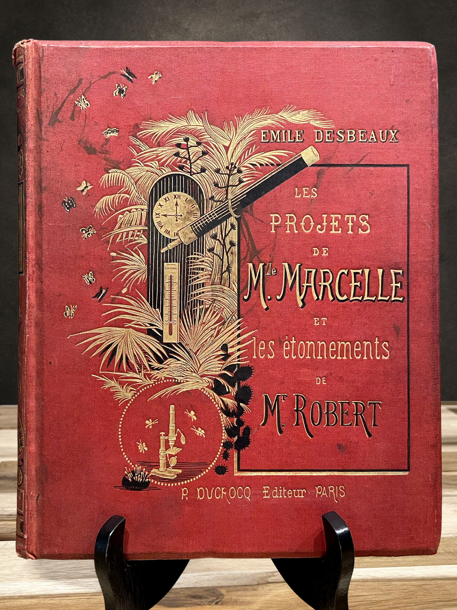 Les Projets de Mademoiselle Marcelle et les étonnements de M. Robert – Émile Desbeaux – Cartonnage illustré de 1885