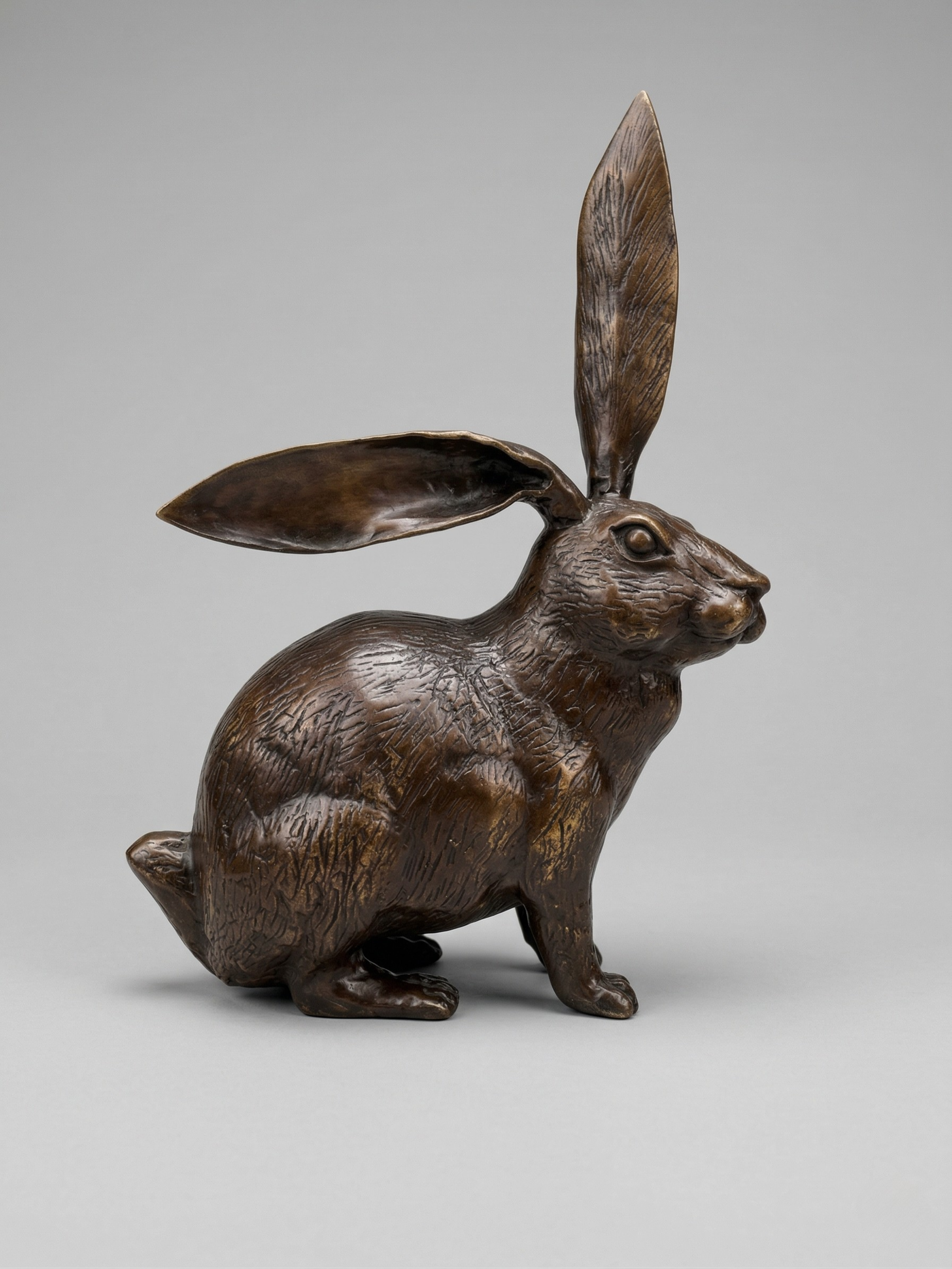 Animal sculpture – Bronze Hare / Rabbit – 35 cm