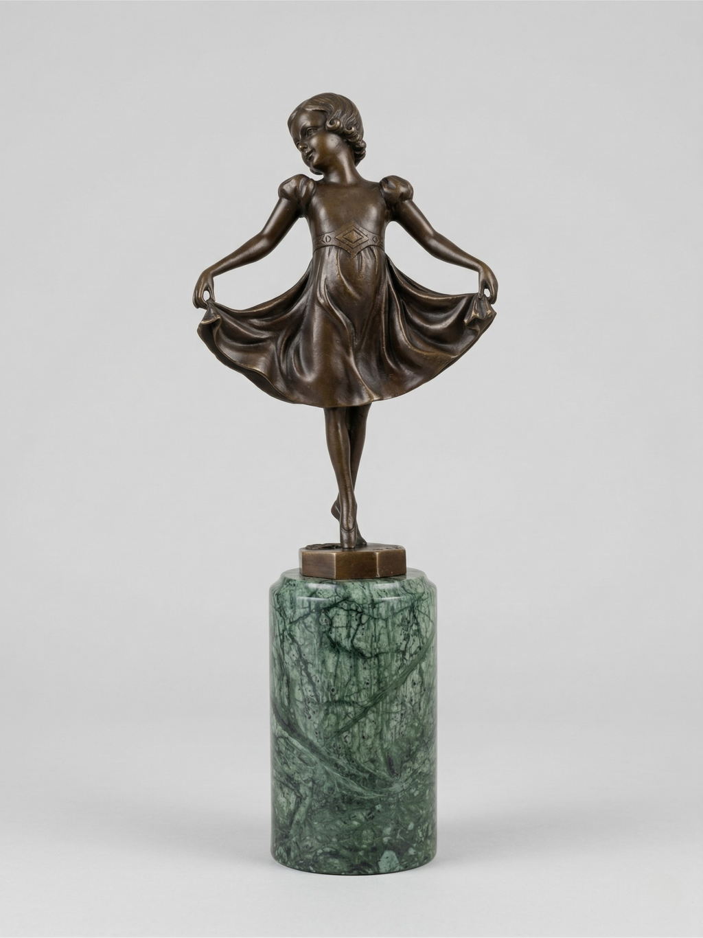 Sculpture Art Déco signée Preifs – Bronze BJB – danseuse – 32 cm