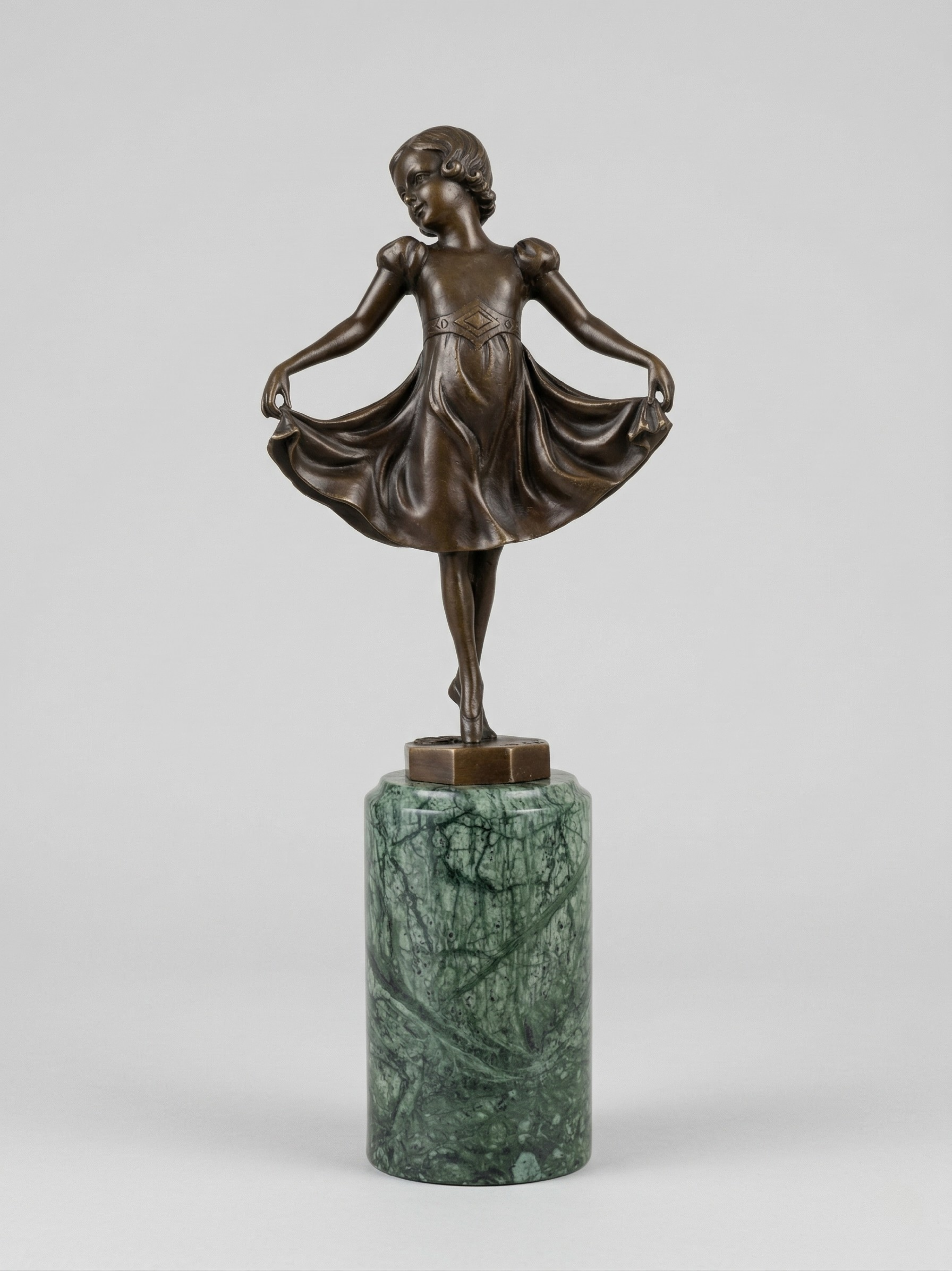 Art Deco sculpture signed Preifs – BJB Bronze – dancer – 32 cm