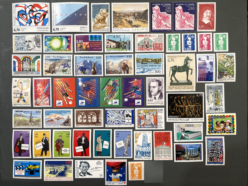 Timbre France Collection - Année 1996 complète - NEUFS** sans charnière - MNH + Carnets