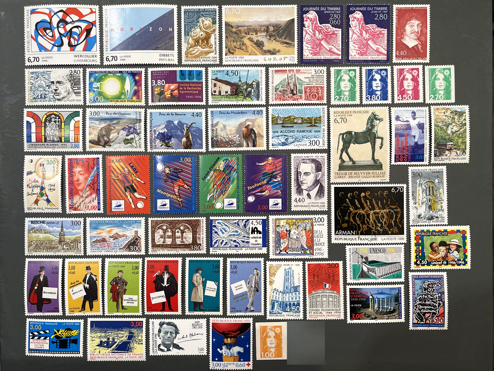 Timbre France Collection - Année 1996 complète - NEUFS** sans charnière - MNH + Carnets