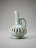Keramikvase B. Letalle Saint-Clément – Modell 9002 – irisierendes Céladon-Grün – 1950er/60er Jahre – 18 cm