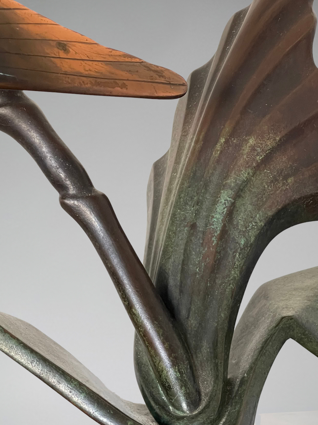 Marcel GUILLEMARD (1886–1932) / Atelier Primavera — Couple de mésanges huppées, importante sculpture Art Déco (77 cm)