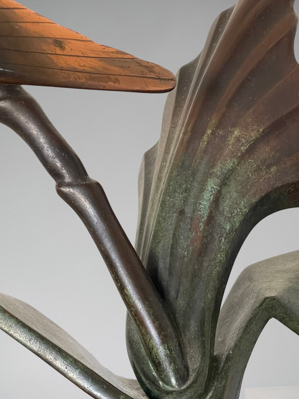 Marcel GUILLEMARD (1886–1932) / Atelier Primavera — Couple de mésanges huppées, importante sculpture Art Déco (77 cm)