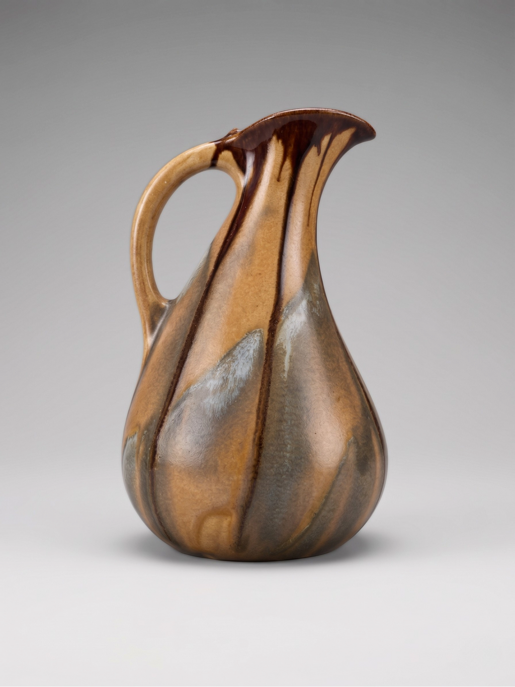 Vase pichet moderniste en céramique émaillée – Faïencerie de Thulin Belgique – modèle 199 – années 30/50