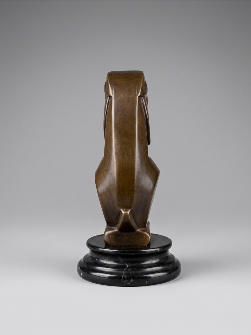 Sculpture de lapin en bronze patiné, signée Bizette, style Art déco - 16cm