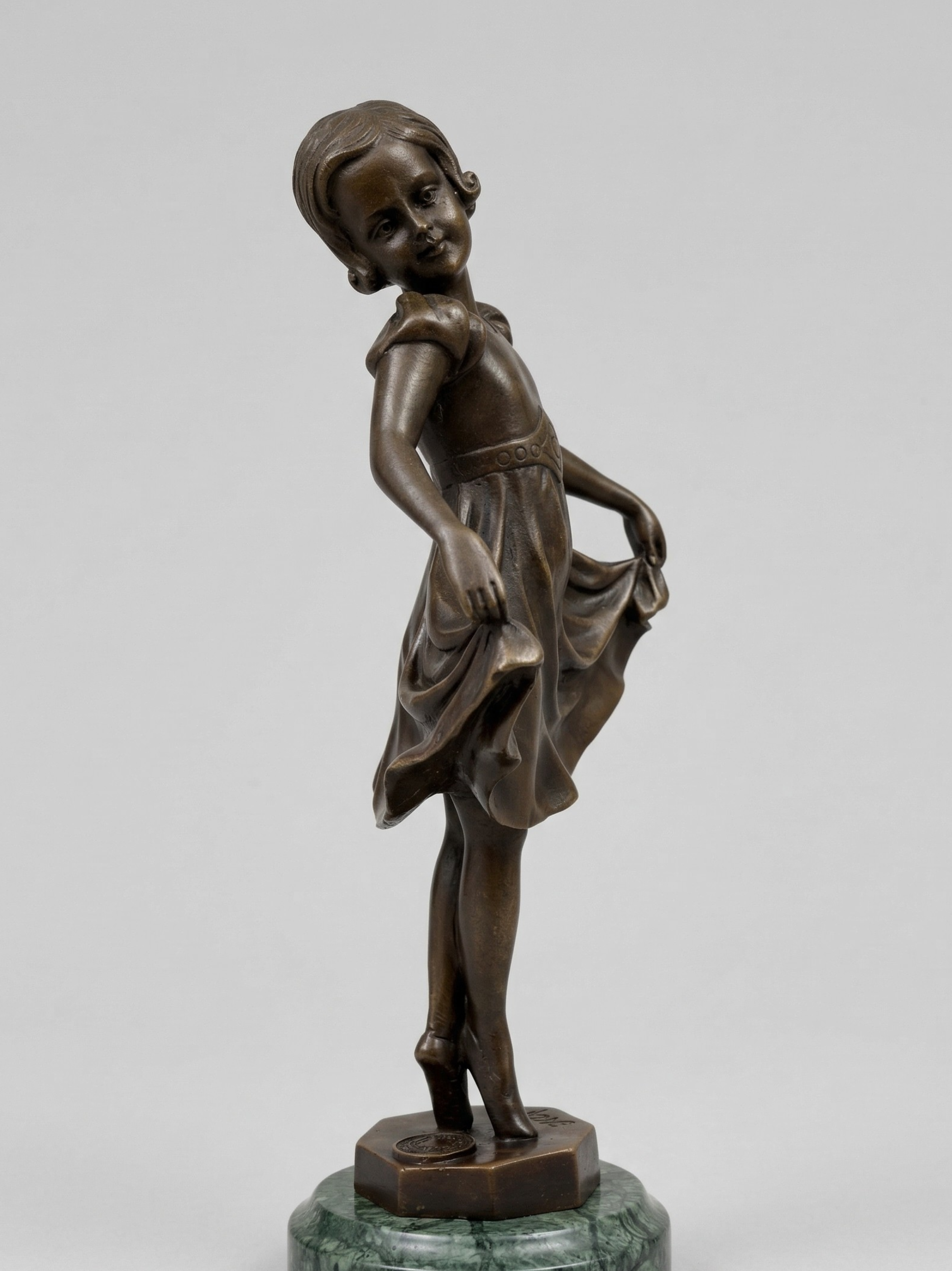 Art Deco sculpture signed Preifs – BJB Bronze – dancer – 32 cm