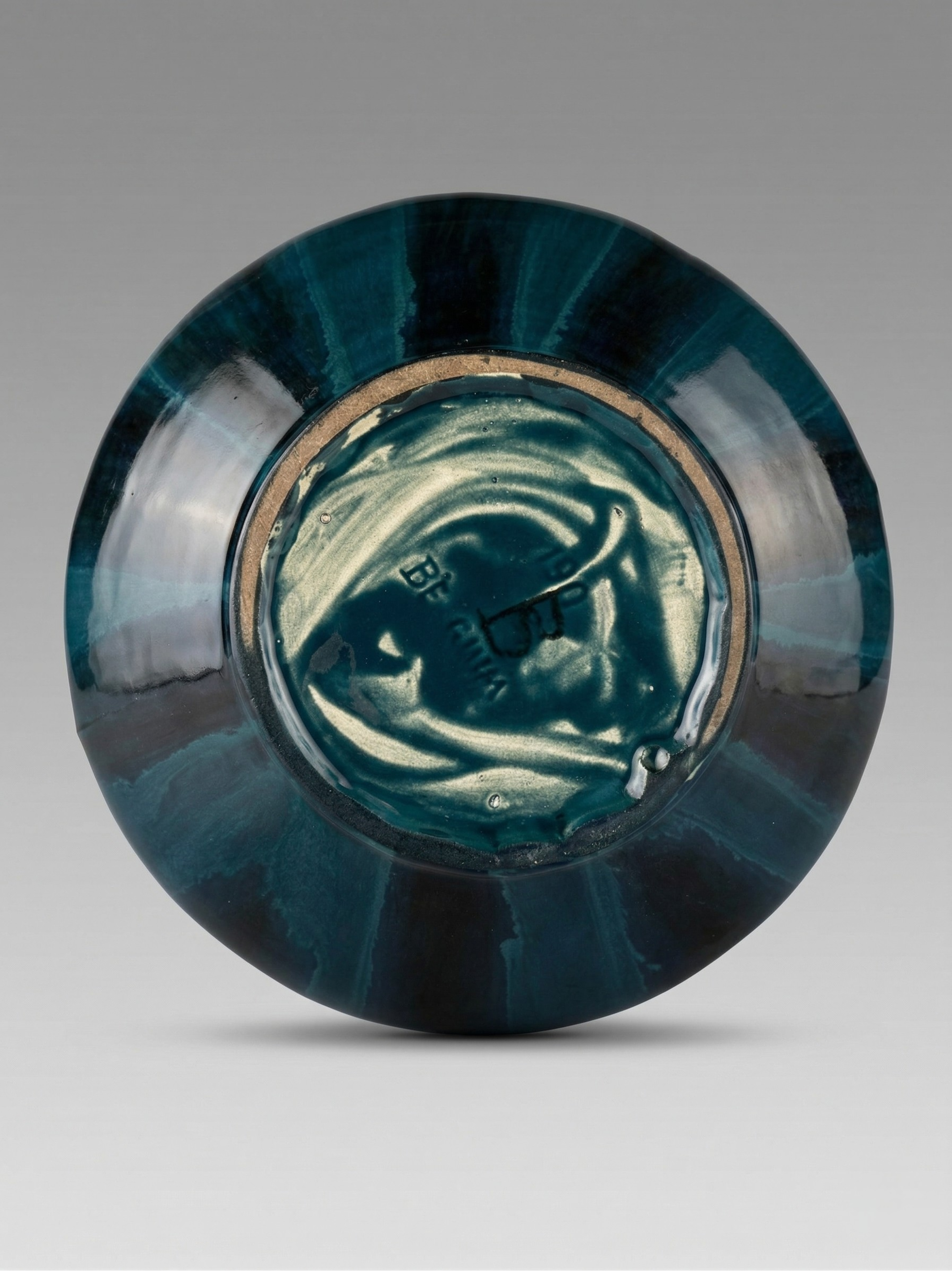 Art-déco-Vase aus glasierter Keramik, zugeschrieben Thulin, Belgien, 1930er Jahre