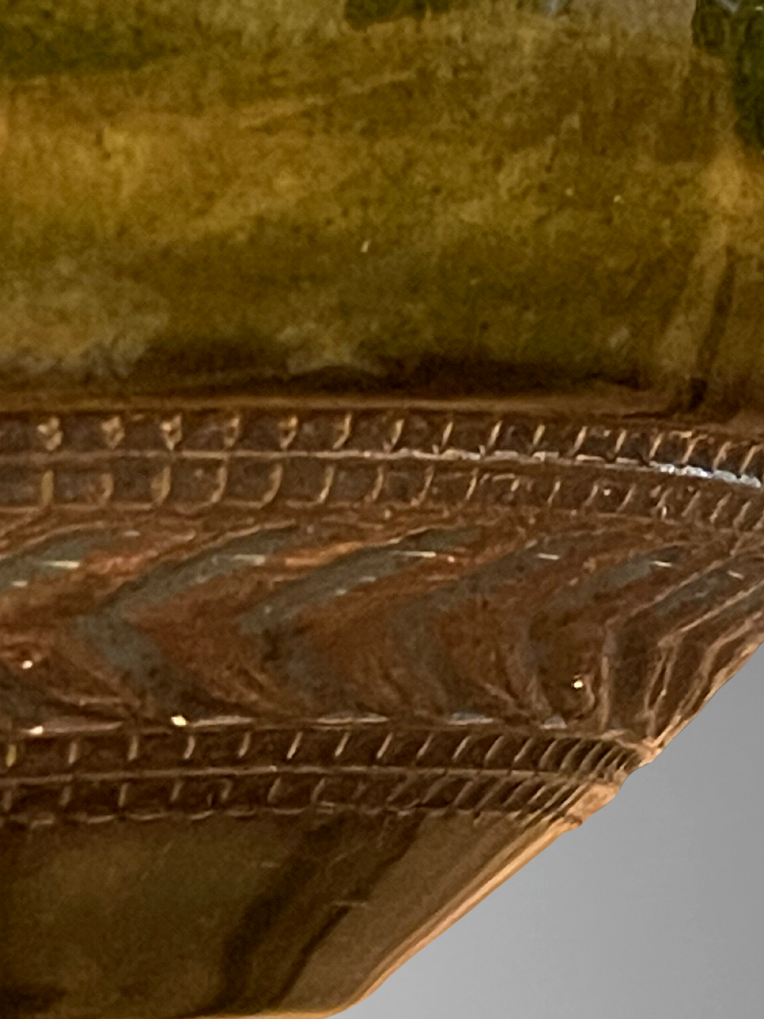 Vase Dümler & Breiden 174/15 West Germany en céramique émaillée – Années 1960-70 – Dégradé brun et vert