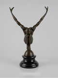 Skulptur im Art-déco-Stil – Balancierender männlicher Akt – Dekorative Bronze – 29 cm
