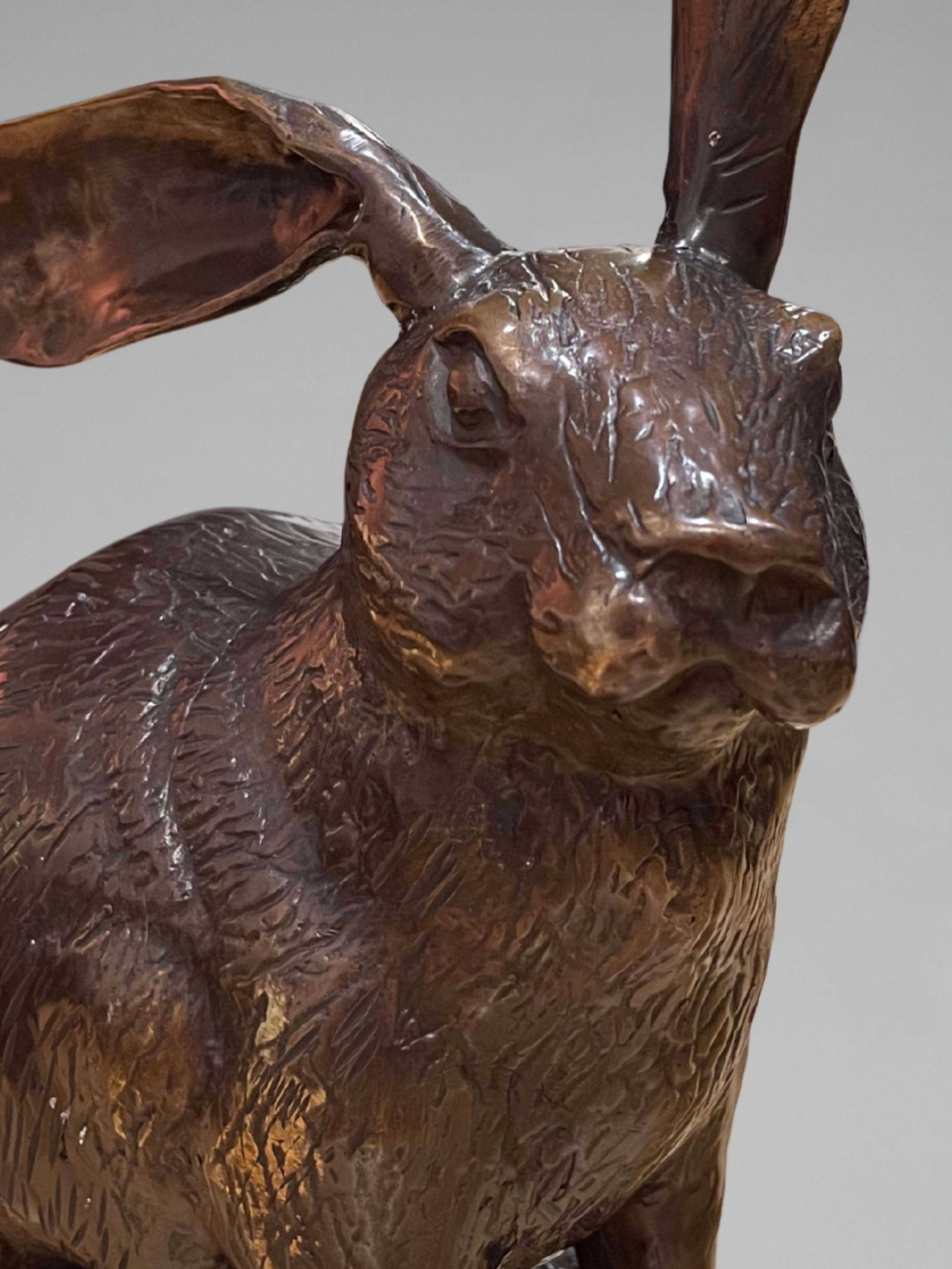 Animal sculpture – Bronze Hare / Rabbit – 35 cm