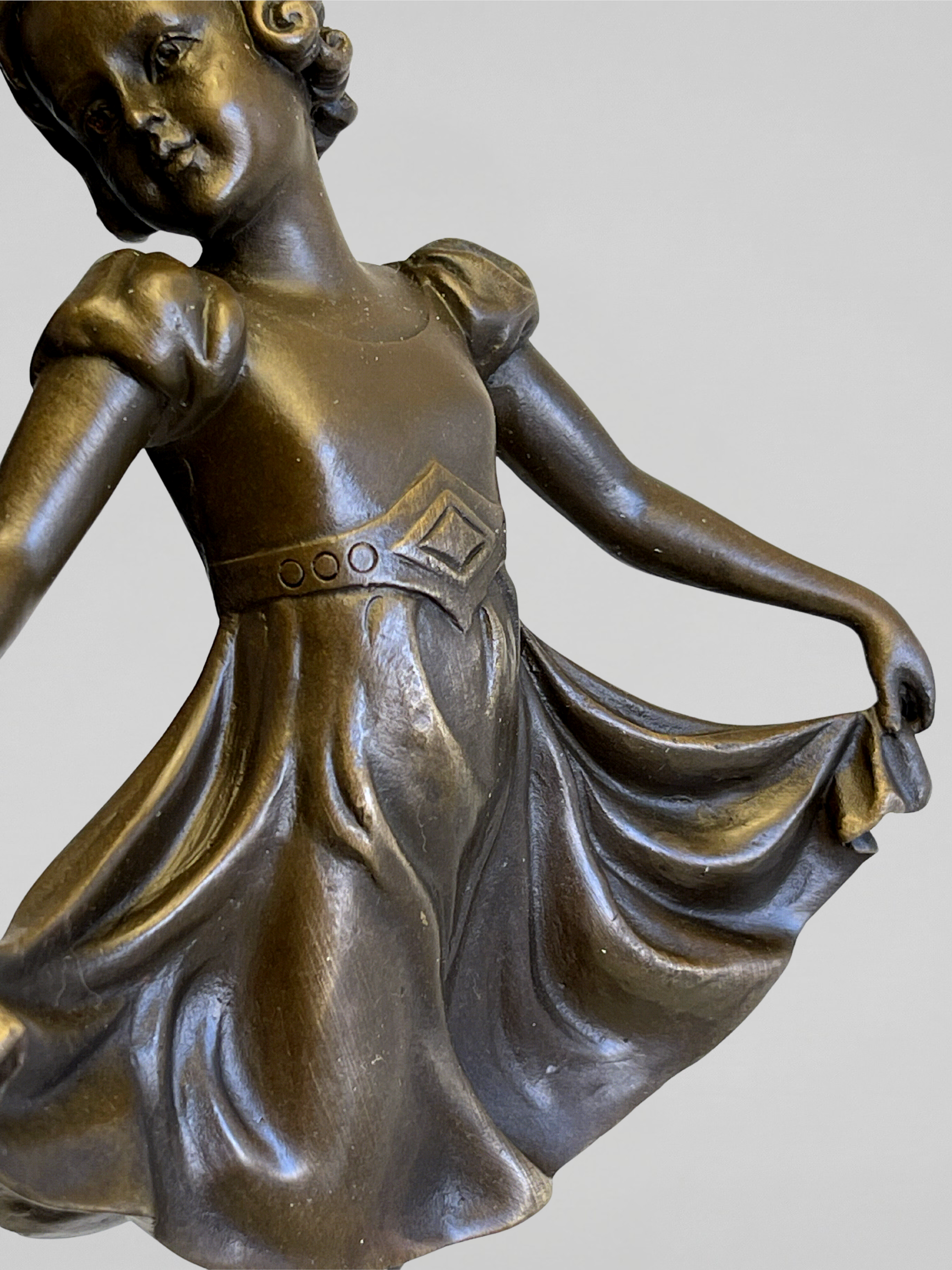 Sculpture Art Déco signée Preifs – Bronze BJB – danseuse – 32 cm
