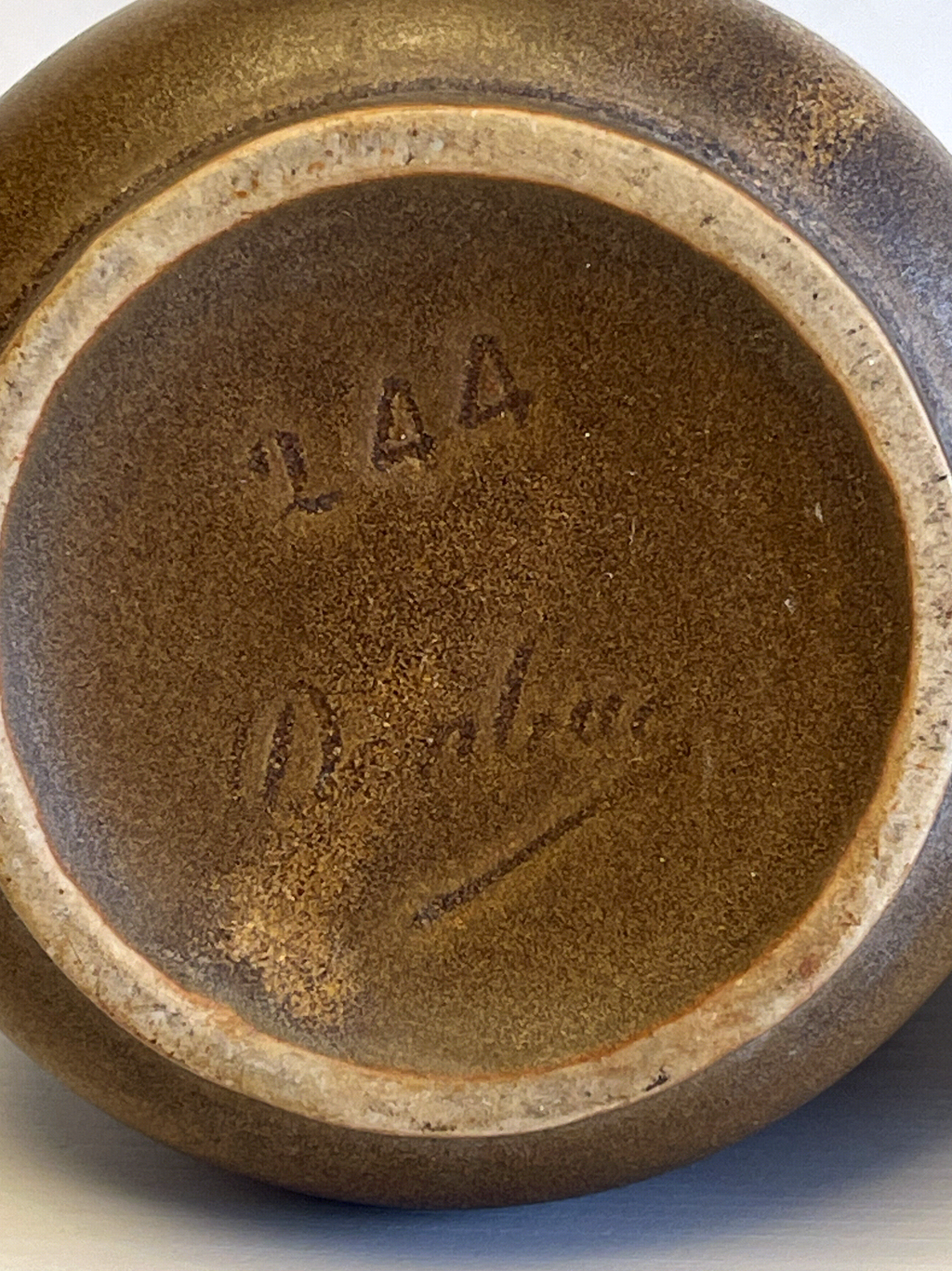Paire de vases Denbac modèle 244 – céramique française émaillée vintage - 19cm