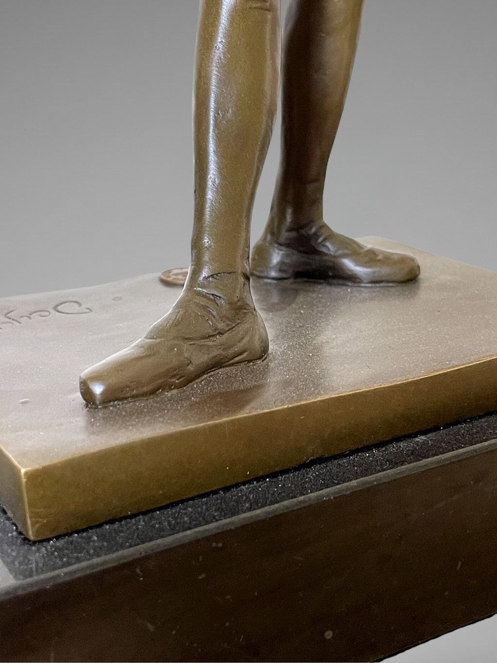 Sculpture de danseuse en bronze patiné d’après Degas – Édition JB Paris sur socle noir – 38 cm - 5,4kg