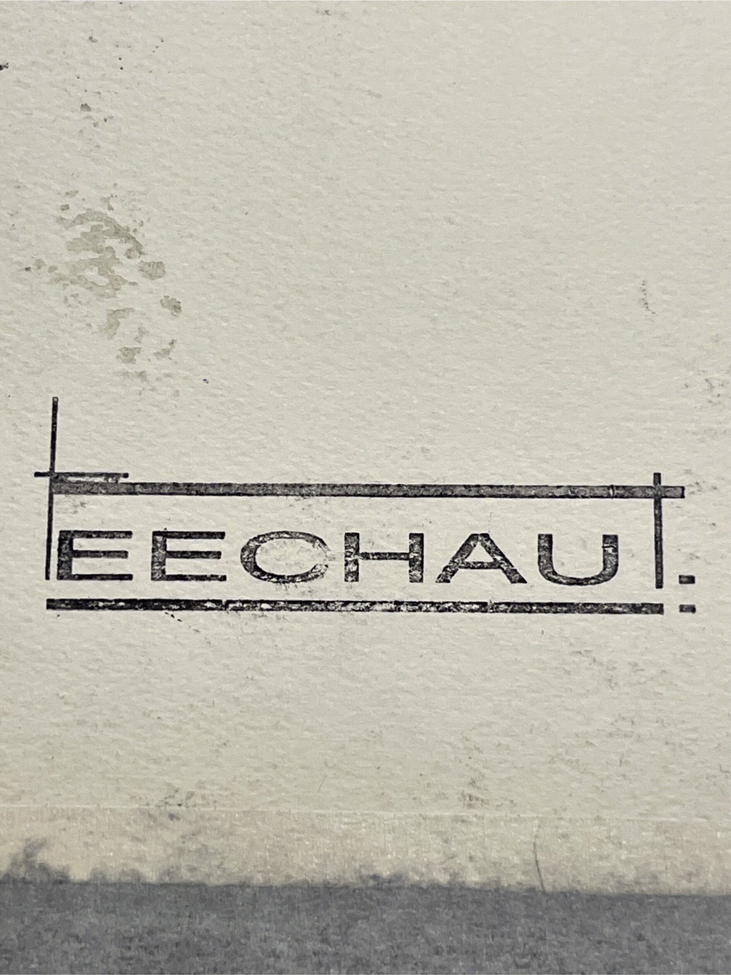 Œuvre originale sur papier encadrée, signée Eugène Eechaut, réalisée à l’encre en 1973