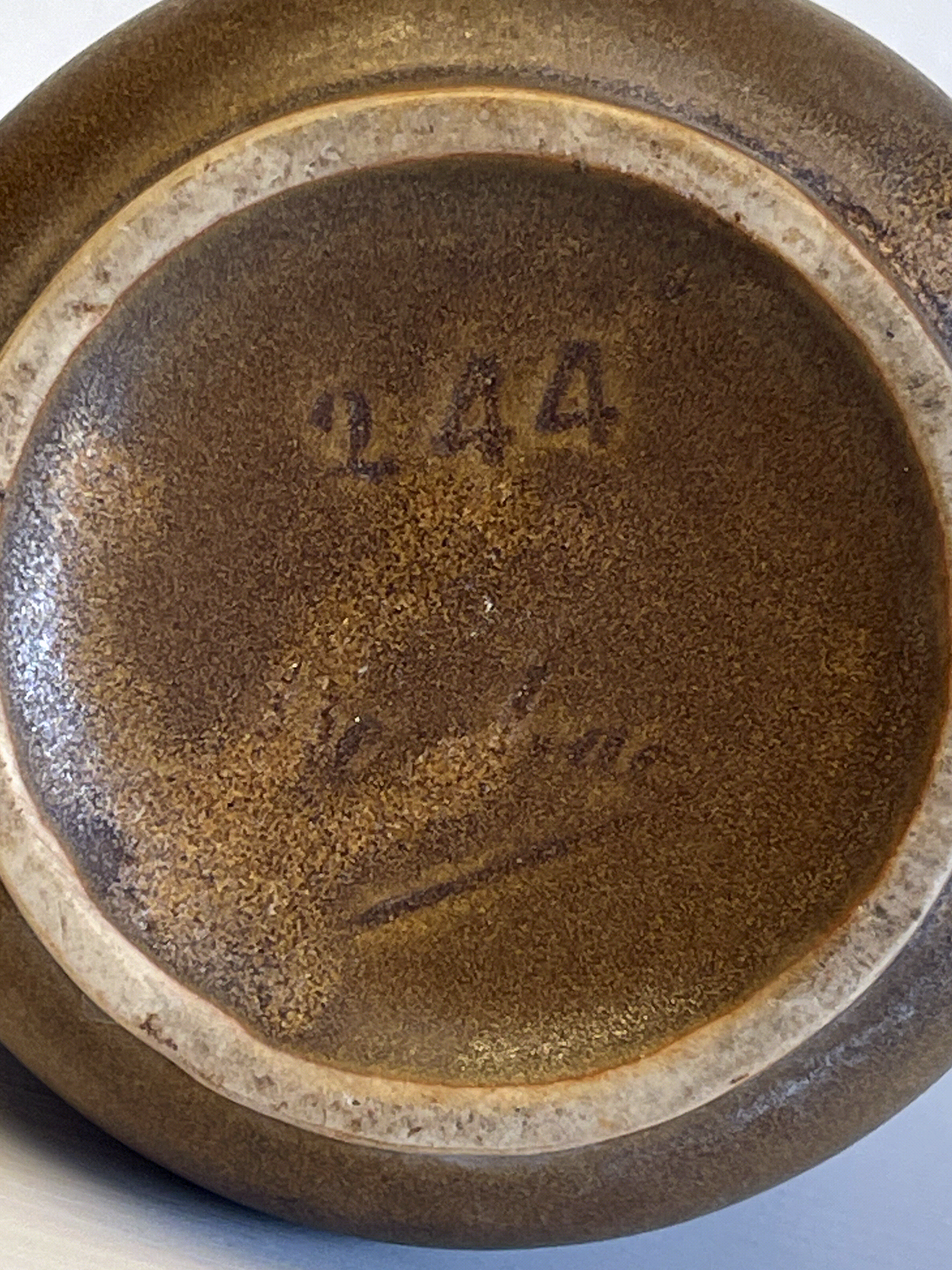 Paire de vases Denbac modèle 244 – céramique française émaillée vintage - 19cm