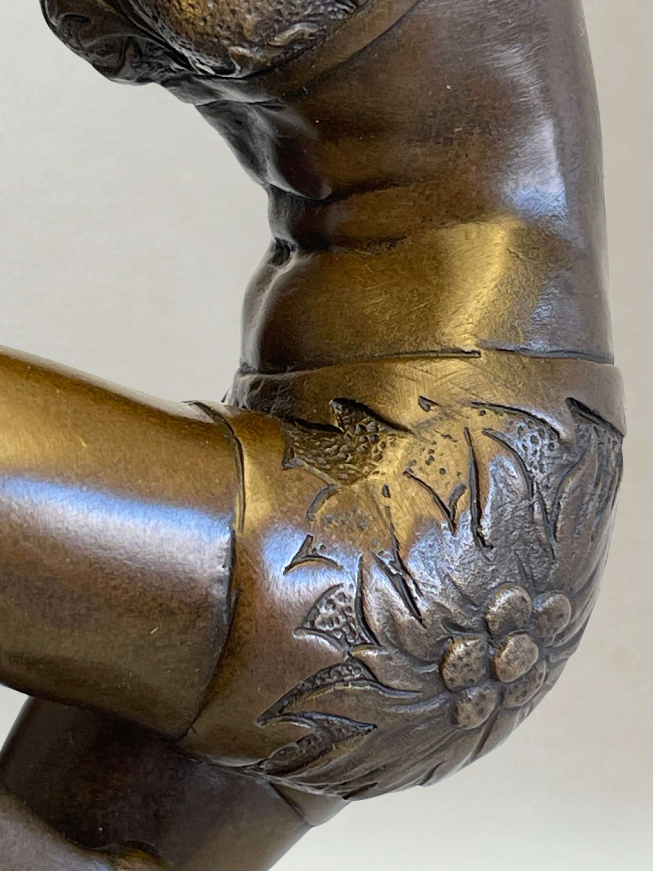 Art Deco Sculpture – Dancing Woman – Decorative Bronze – Signed F. Paris – 38 cm
