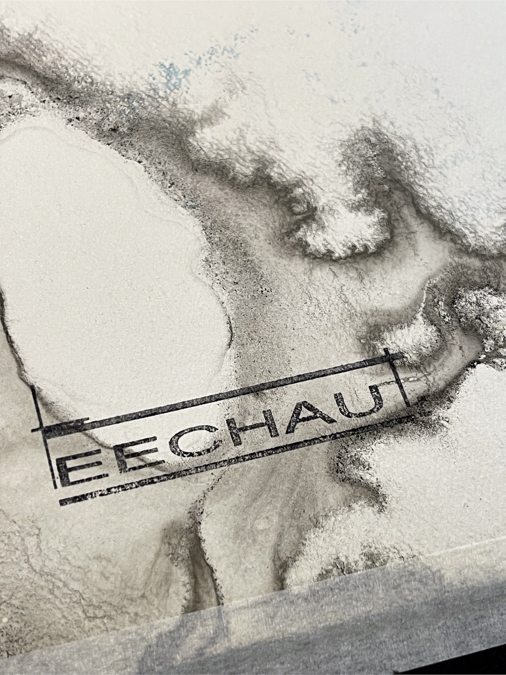 Œuvre originale sur papier signée Eugène Eechaut, réalisée à l’encre en 1973 - Encadrée