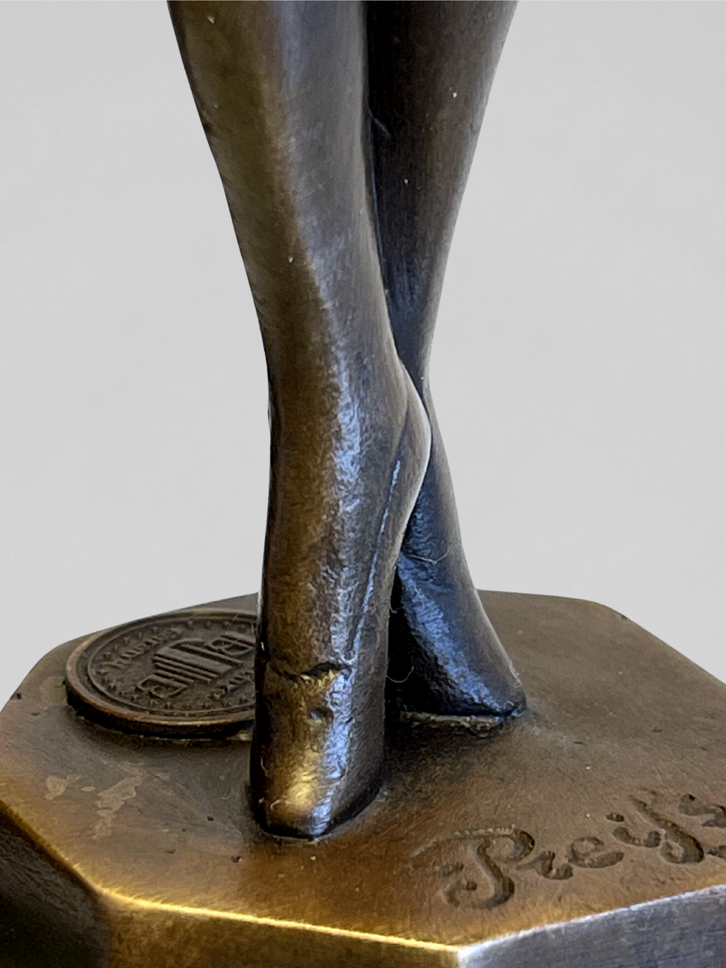 Sculpture Art Déco signée Preifs – Bronze BJB – danseuse – 32 cm