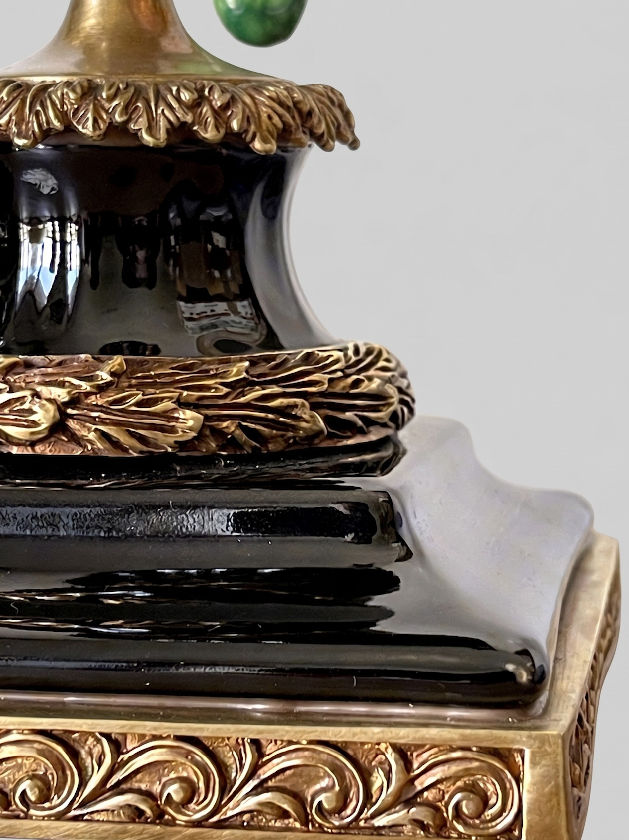 Pair of parrot candlesticks in porcelain and gilt bronze – Louis XVI style – 47 cm