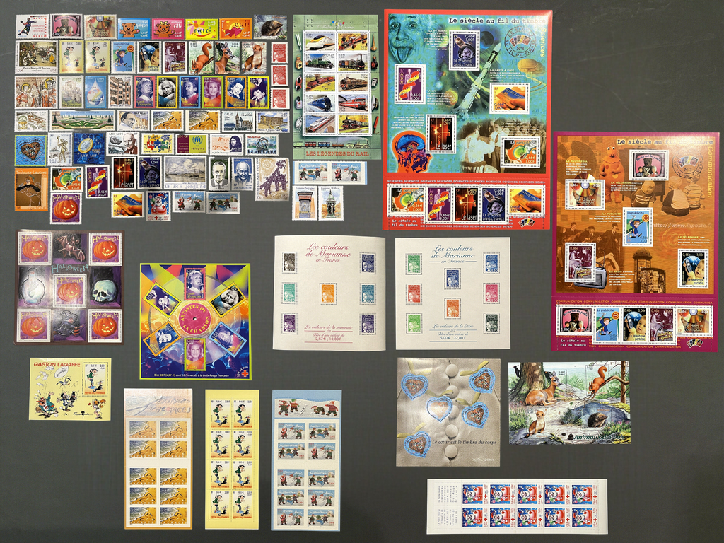 Timbre France Collection - Année 2001 complète - NEUFS** sans charnière - MNH + Blocs + Carnets