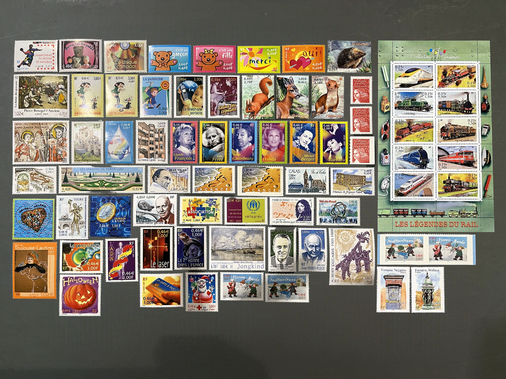 Timbre France Collection - Année 2001 complète - NEUFS** sans charnière - MNH + Blocs + Carnets