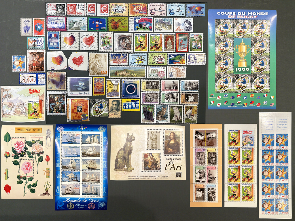 Timbre France Collection - Année 1999 complète - NEUFS** sans charnière - MNH + Bloc + Carnets