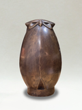 Bronzeskulptur – stilisierte Eule – modernistisches Design – 24 cm