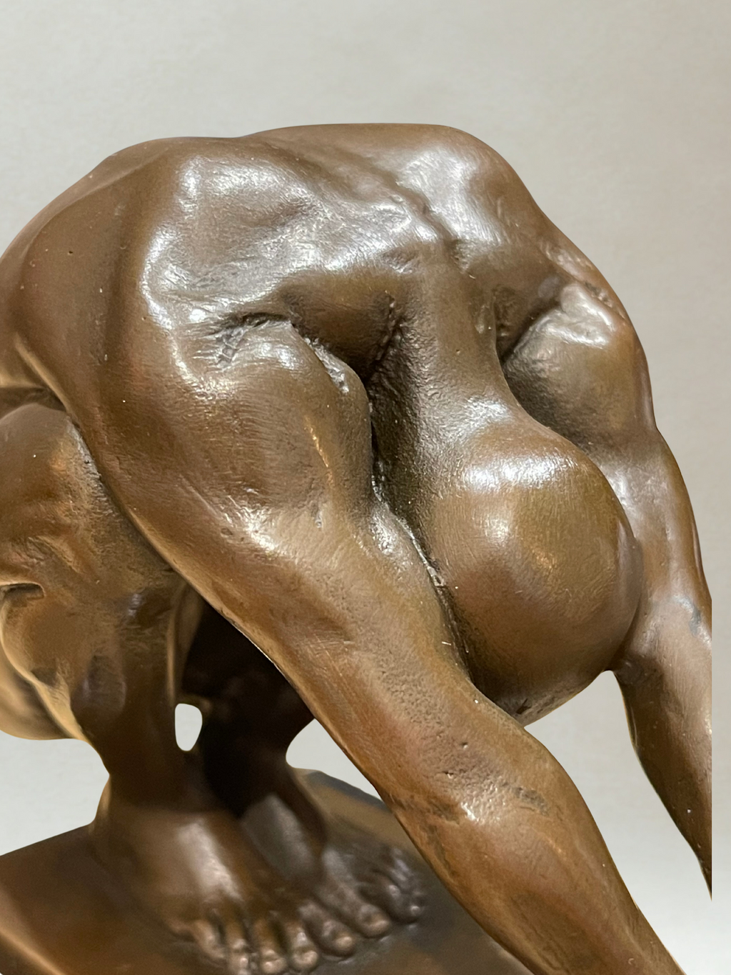 Art Deco Male Nude Bronze – Signed Milo – Guaranteed Paris Bronze – Marble base