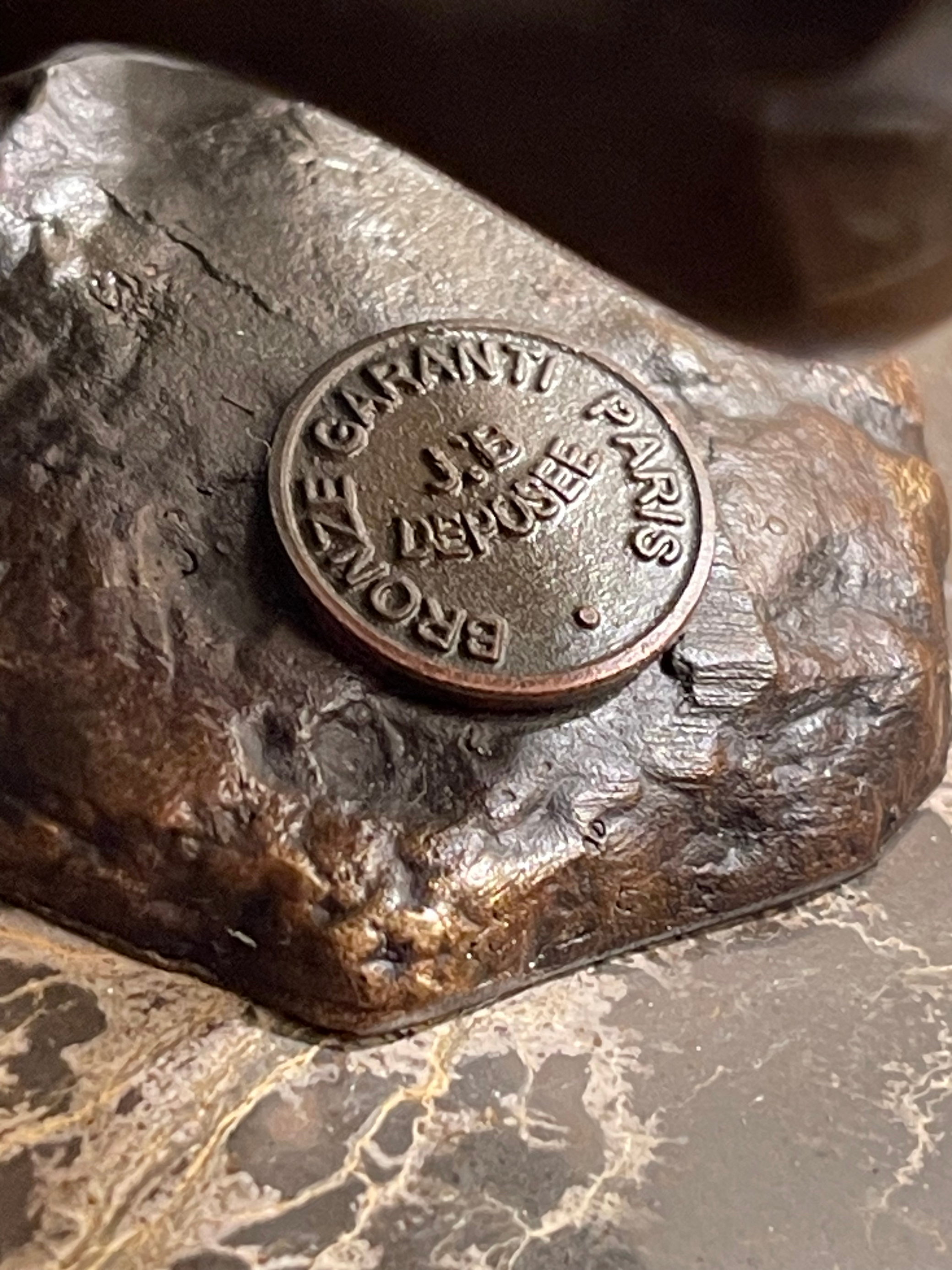 Sculpture en bronze – Cheval au galop – Signée Milo – Socle marbre - 18cm