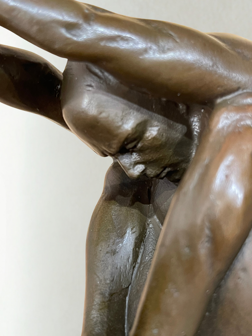 Art Deco Male Nude Bronze – Signed Milo – Guaranteed Paris Bronze – Marble base