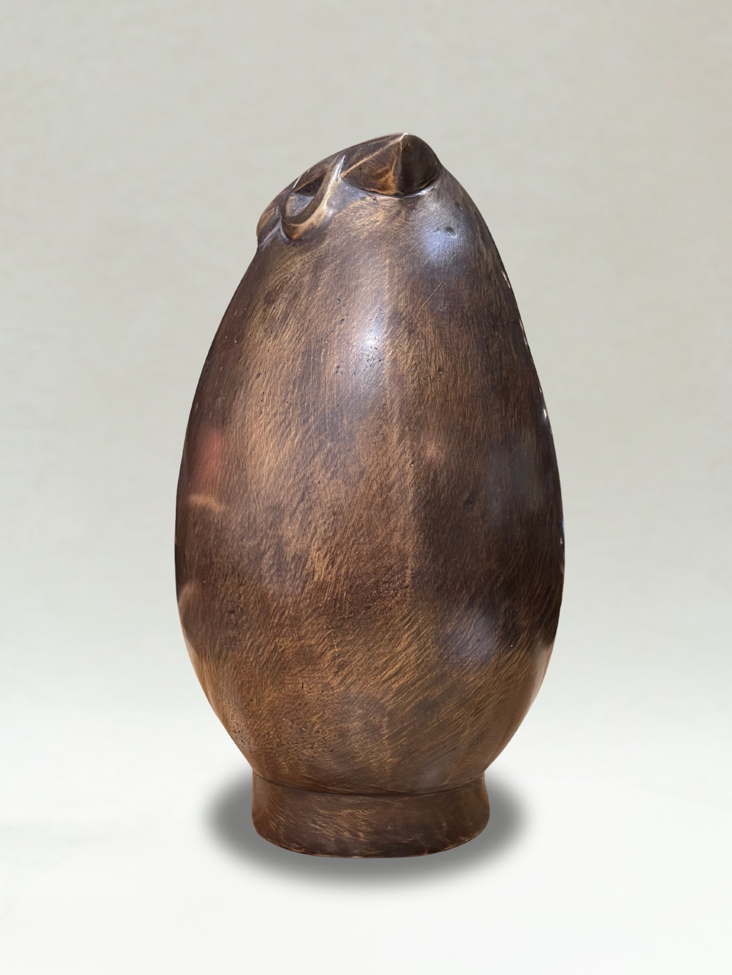 Bronzeskulptur – stilisierte Eule – modernistisches Design – 24 cm