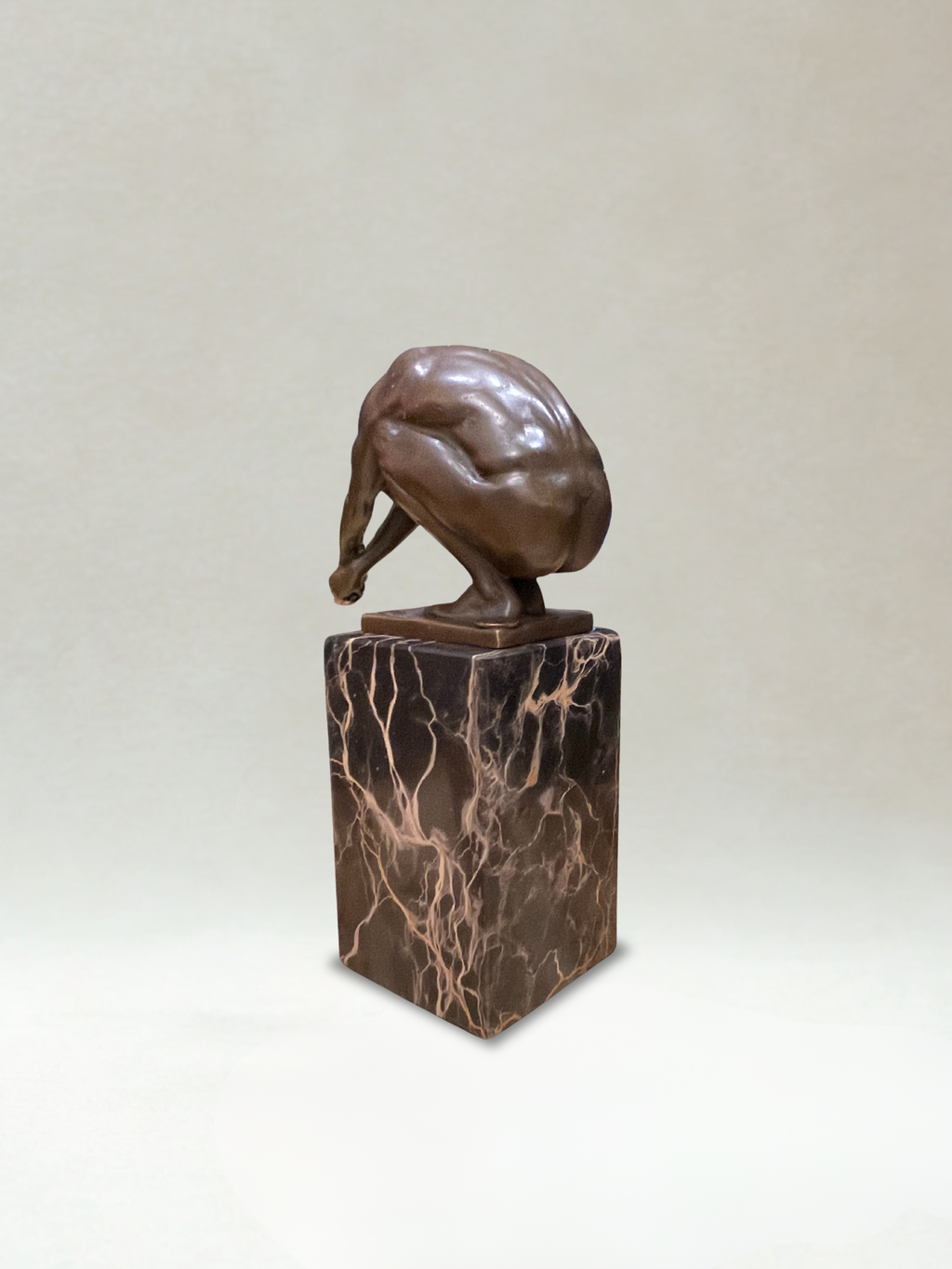 Art Deco Male Nude Bronze – Signed Milo – Guaranteed Paris Bronze – Marble base