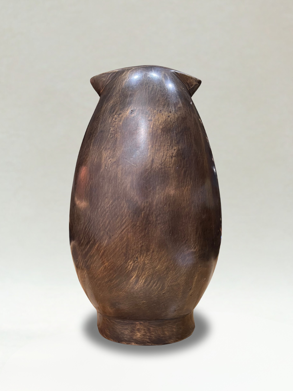 Bronzeskulptur – stilisierte Eule – modernistisches Design – 24 cm