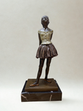 After Edgar Degas – Grande sculpture en bronze polychrome – Danseuse – Socle marbre – 38 cm - 5,4kg