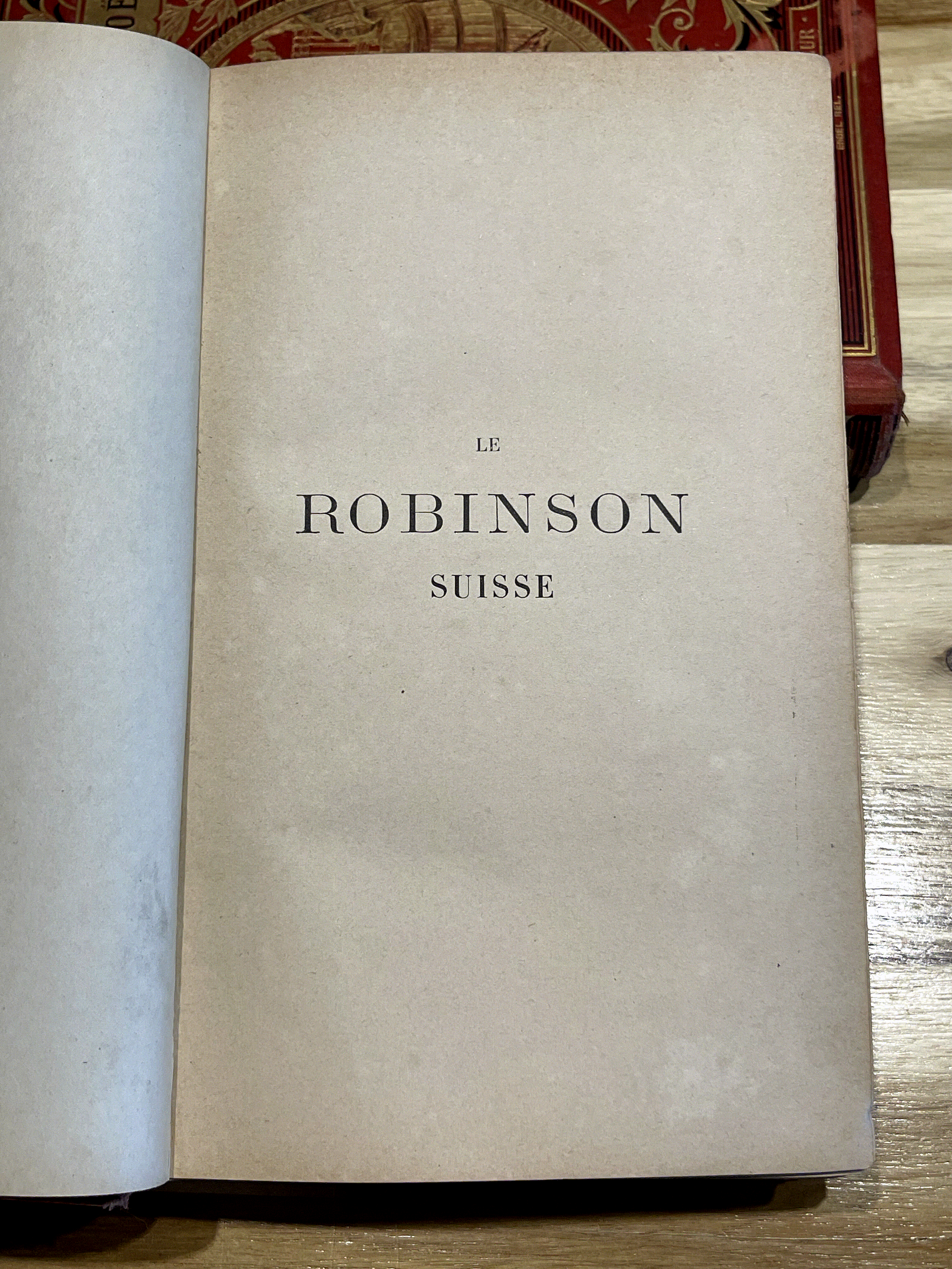 Le Robinson Suisse – Livre ancien illustré XIXe siècle – Cartonnage rouge et or – Émile Guérin Éditeur
