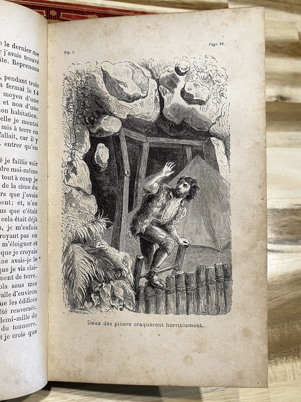 Livre ancien “Aventures de Robinson Crusoé” – Daniel De Foë – Émile Guérin Éditeur – Fin XIXe siècle – Reliure rouge illustrée
