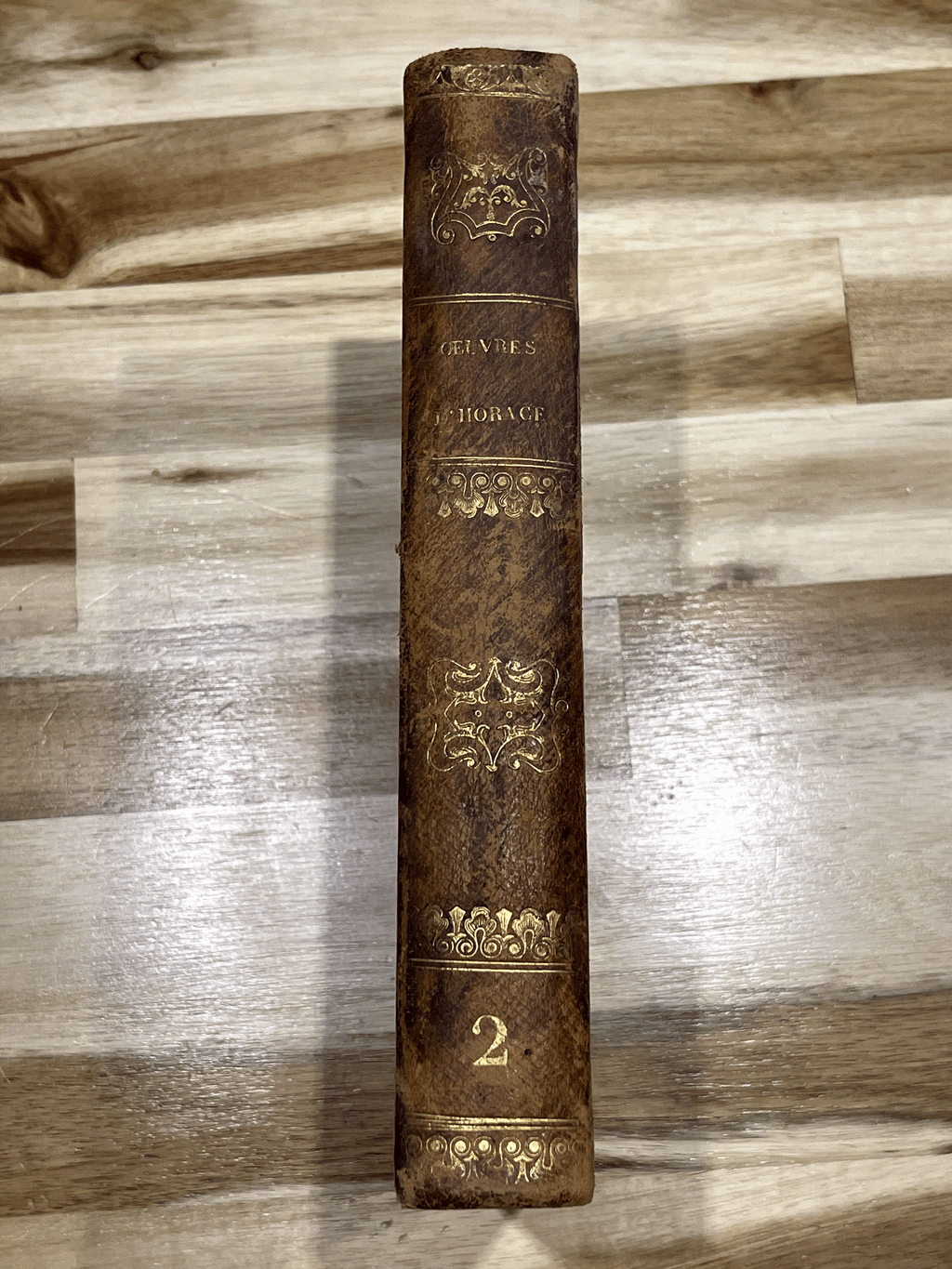 Œuvres Complètes d’Horace – Tome II – Édition bilingue Latin/Français de 1832 – C.L.F. Panckoucke – Reliure XIXe siècle