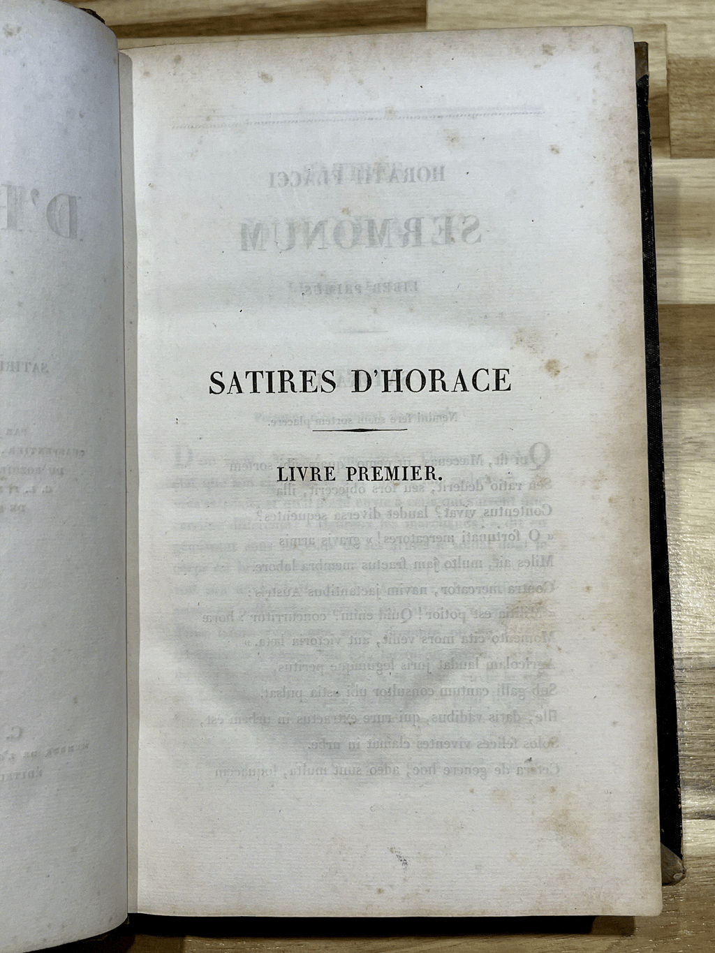 Œuvres Complètes d’Horace – Tome II – Édition bilingue Latin/Français de 1832 – C.L.F. Panckoucke – Reliure XIXe siècle