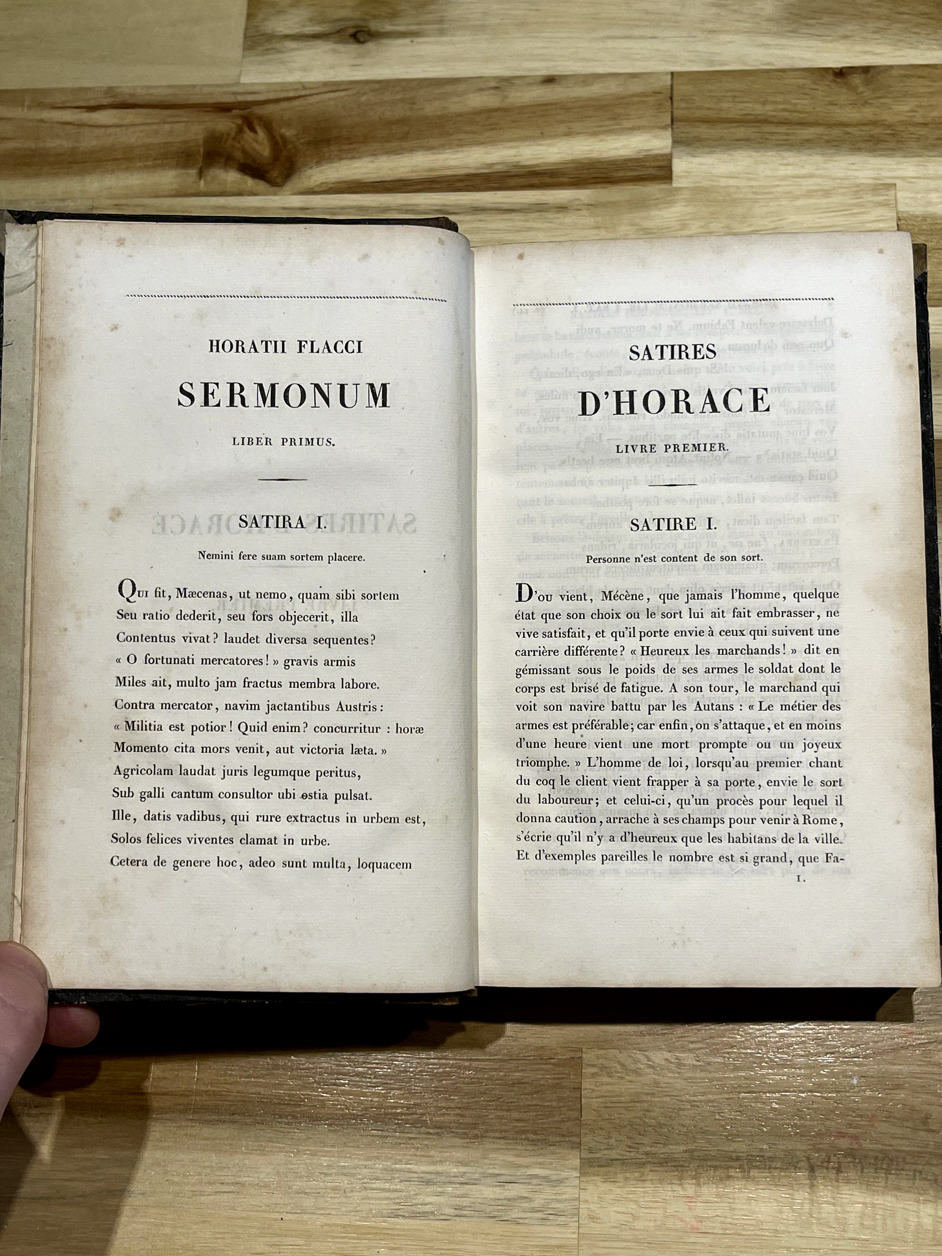 Œuvres Complètes d’Horace – Tome II – Édition bilingue Latin/Français de 1832 – C.L.F. Panckoucke – Reliure XIXe siècle