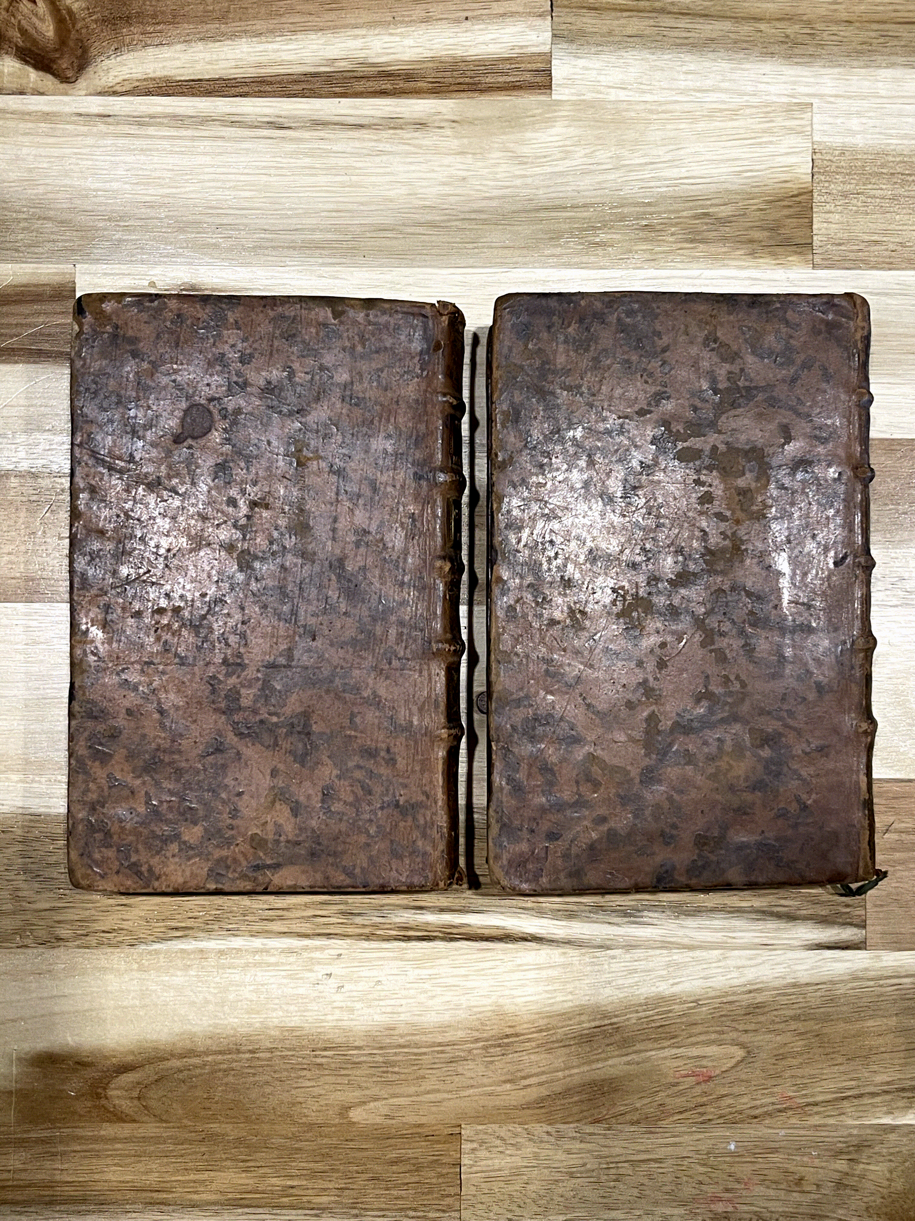 Paire de livres anciens reliés en plein cuir – Sermons de Massillon – Carême – Édition de 1769 – XVIIIe siècle