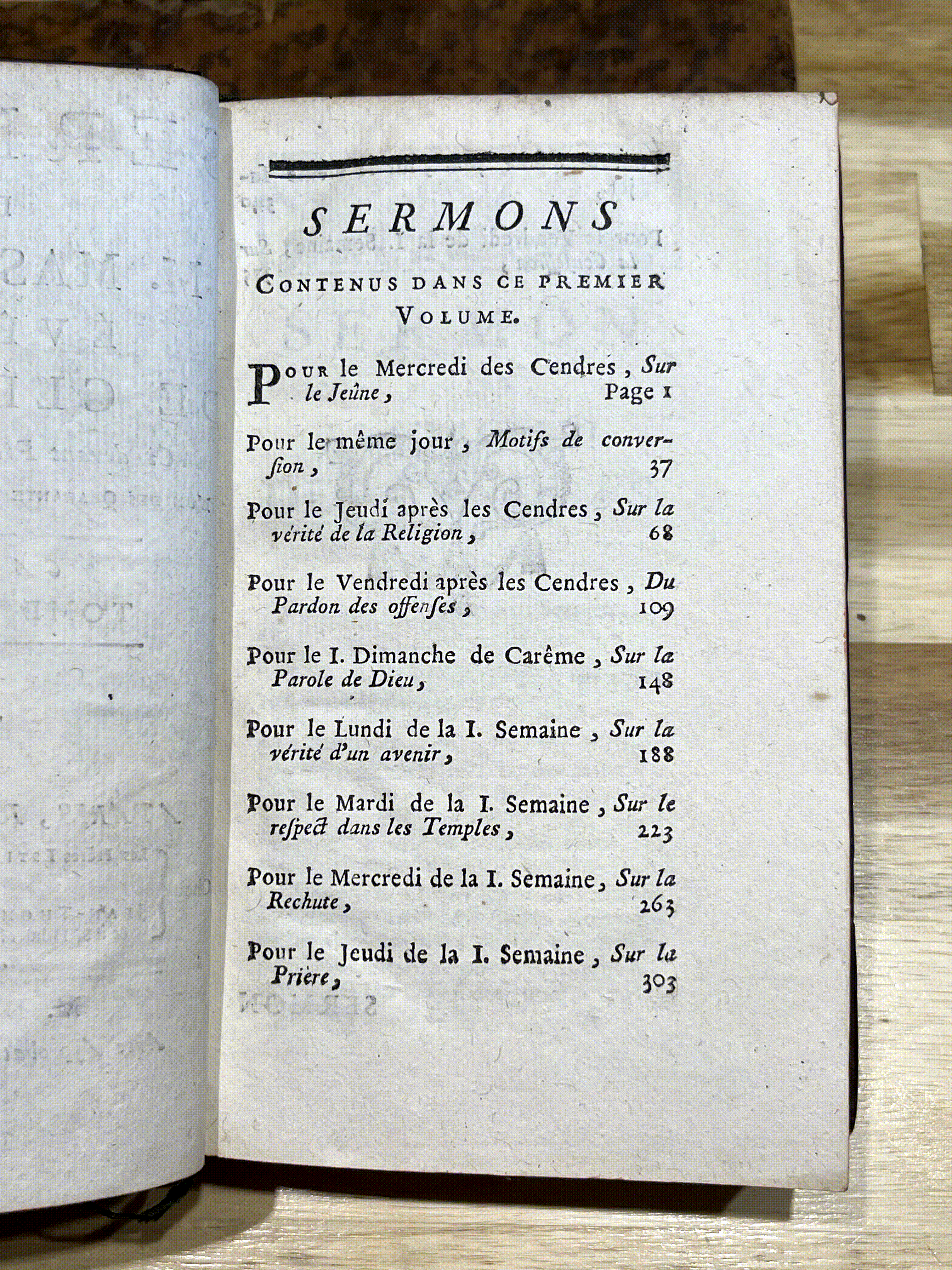 Paire de livres anciens reliés en plein cuir – Sermons de Massillon – Carême – Édition de 1769 – XVIIIe siècle
