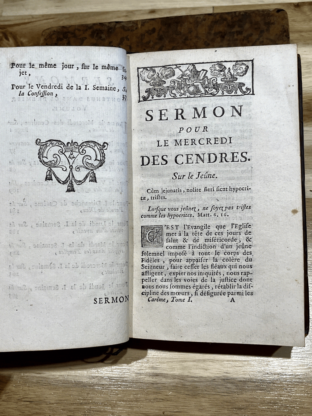 Paire de livres anciens reliés en plein cuir – Sermons de Massillon – Carême – Édition de 1769 – XVIIIe siècle