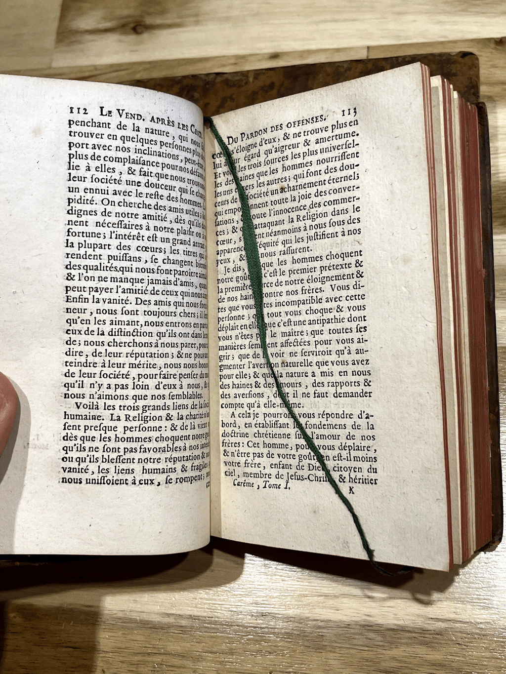 Paire de livres anciens reliés en plein cuir – Sermons de Massillon – Carême – Édition de 1769 – XVIIIe siècle